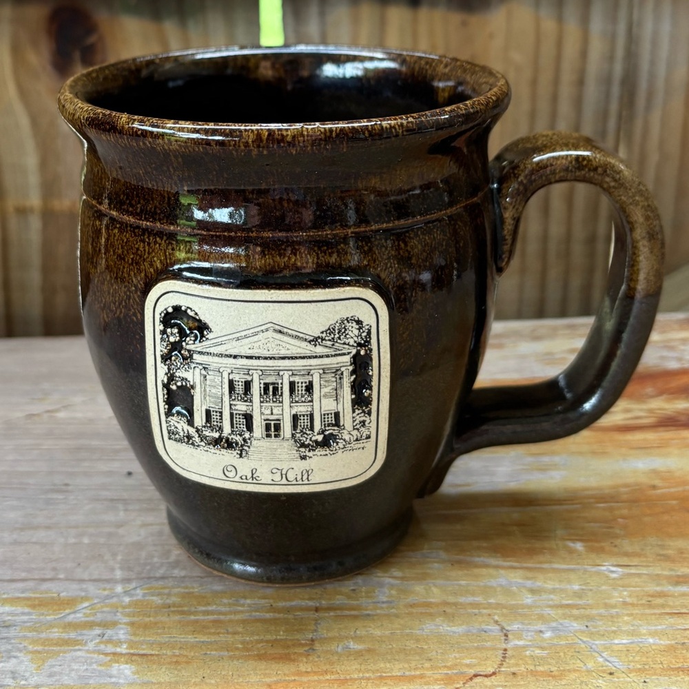 Sunset Hill Stoneware Hand Thrown Brown Glazed Oak Hill Pottery Coffee Mug 18oz